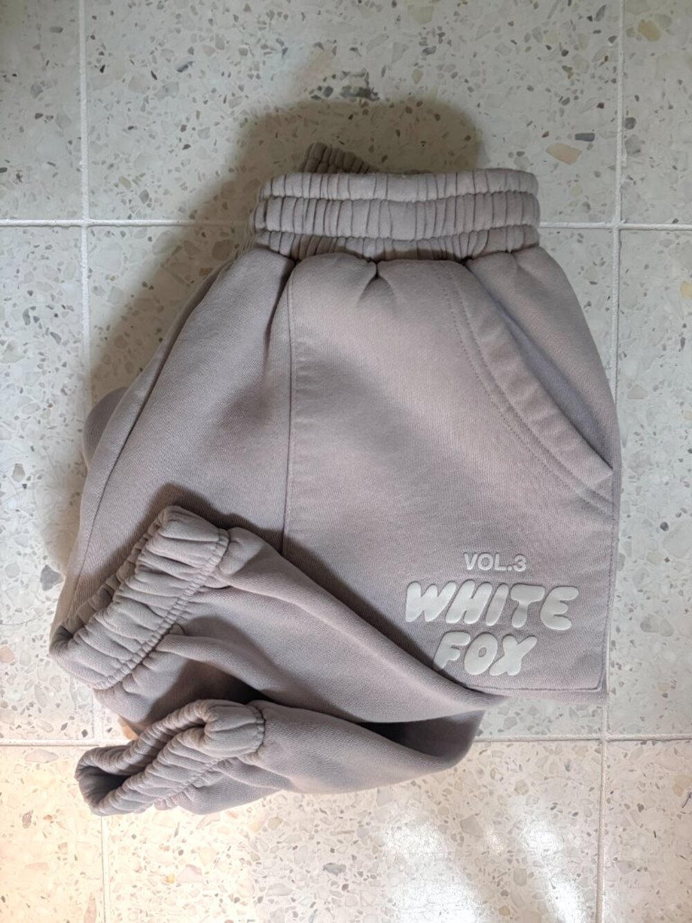 White Fox Vol. 3 Logo Sweatpants Taupe XXS Joggers